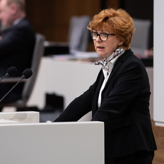 Justizministerin Havliza hält eine Rede im Niedersächsischen Landtag