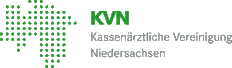 Logo KVN Kassenärztliche Vereinigung Niedersachsen: Grüne Punkt in Form der Karte von Niedersachsen