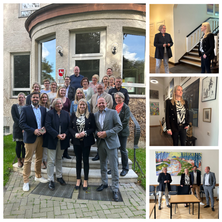 Die Bilder zeigen die Niedersächsische Justizministerin Frau Dr. Kathrin Wahlmann beim Besuch des Amtsgerichts Otterndorf und der ehemaligen Direktorenwohnung