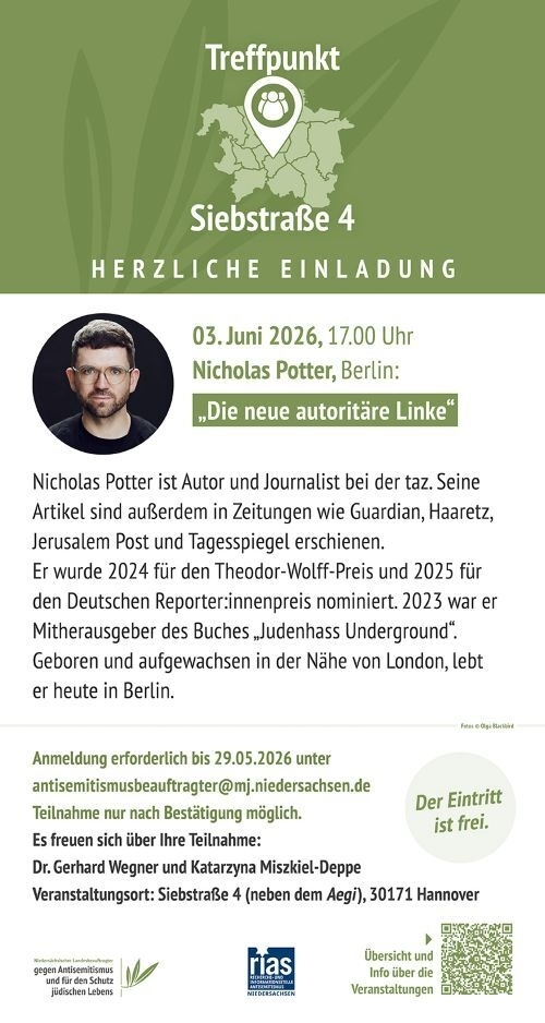Veranstaltungsplakat von Nicholas Potter: „Die neue autoritäre Linke“